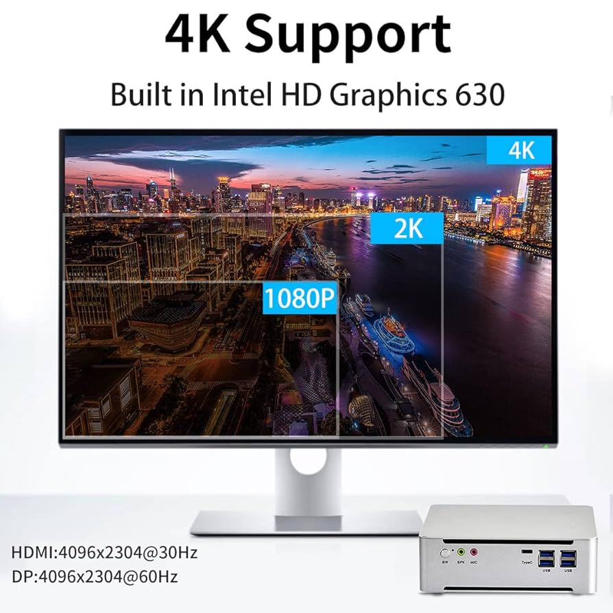 FMVF90B2B CORE i7-7700HQ Win10 8GB ★ Mini PC i7, Desktop Computer with Core i7-7700HQ, 32GB DDR4